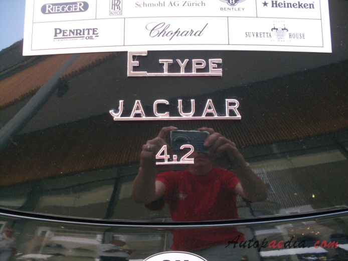 Jaguar E-Type Series 1 (XKE) 1961-1968 (1969 1.5 Series Coupé 2+2 4.2L), rear emblem  