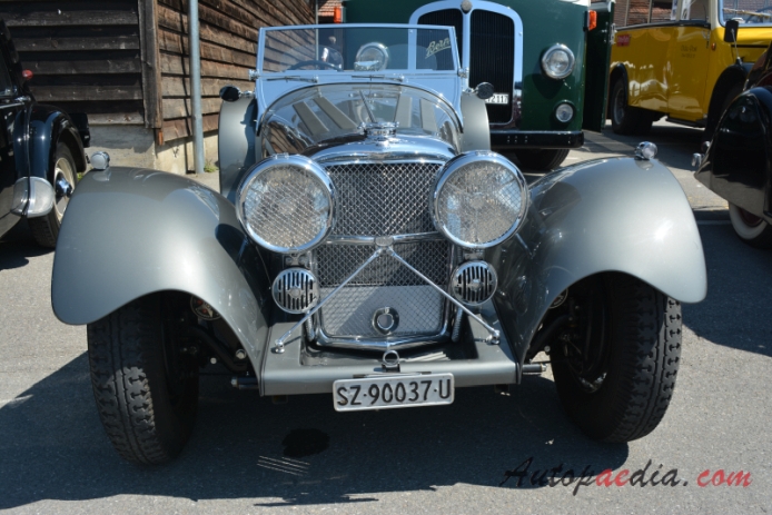 SS Jaguar 100 1936-1940 (1938-1940 roadster 2d), front view
