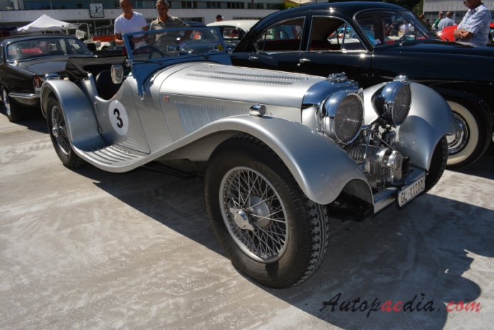 SS Jaguar 100 1936-1940 (1938-1940 roadster 2d), prawy przód