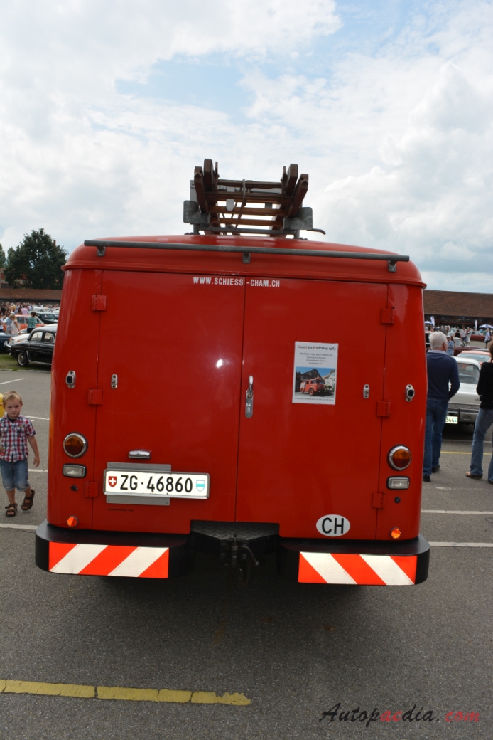 Jeep Forward Control 1956-1965 (1963 fire engine), rear view