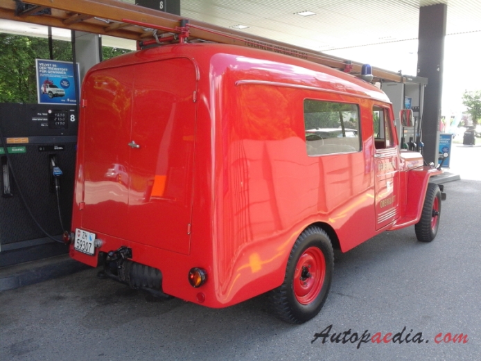 Jeep Willys Station Wagon 1946-1965 (1946-1950 fire engine), right rear view