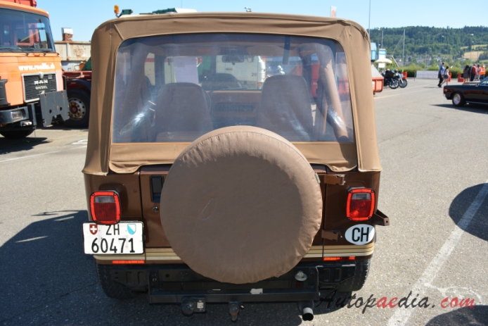 Jeep Wrangler 1st generation YJ 1986-1995 (1988 ZDR cabriolet 2d), rear view