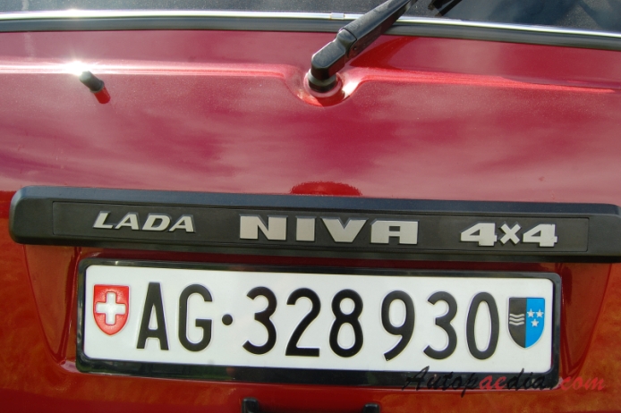 Lada Niva 1977-present (1995-present Taiga 4x4 SUV 3d), rear emblem  
