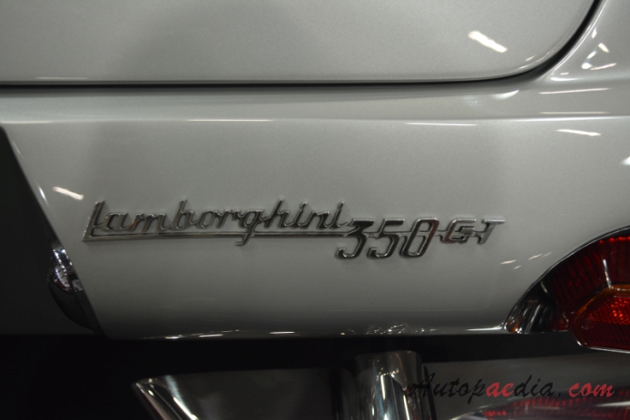 Lamborghini 350 GT 1964-1966 (1965), rear emblem  