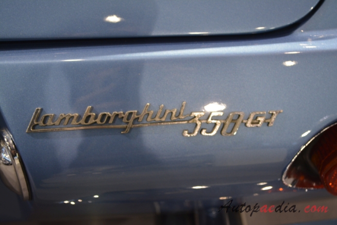 Lamborghini 350 GT 1964-1966 (1966), rear emblem  
