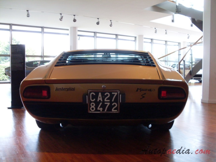 Lamborghini Miura 1966-1974 (1969-1971 S), rear view