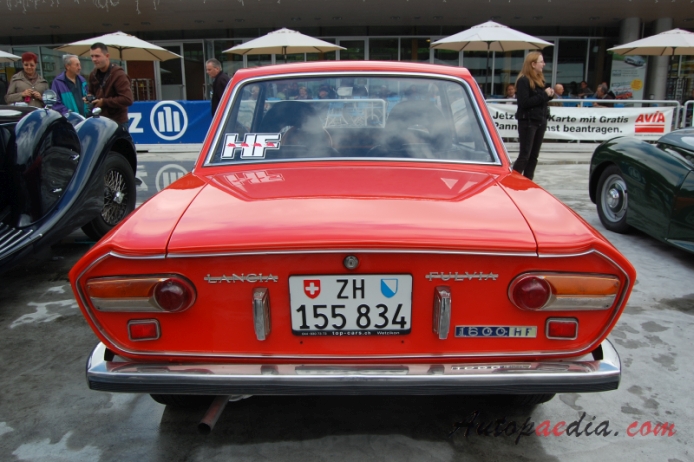 Lancia Fulvia 1963-1976 (1970-1973 1.6 HF 2nd series Coupé), rear view