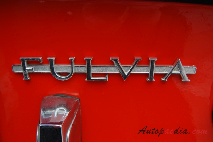 Lancia Fulvia 1963-1976 (1970-1973 1.6 HF 2nd series Coupé), rear emblem  