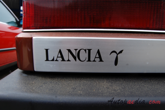 Lancia Gamma 1976-1984 (1981 2500 i.e. Coupé 2d), rear emblem  