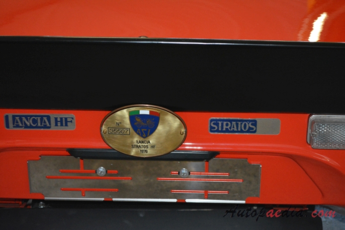 Lancia Stratos HF 1973-1978 (1976), rear emblem  
