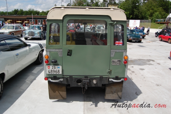 Land Rover Series 2, 2a 1958-1971 (1958-1968 off-road 3d), rear view