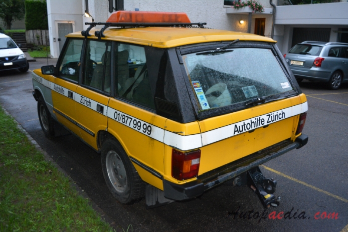 Range Rover 1st generation (Range Rover Classic) 1970-1995 (1986-1995 SUV 5d),  left rear view