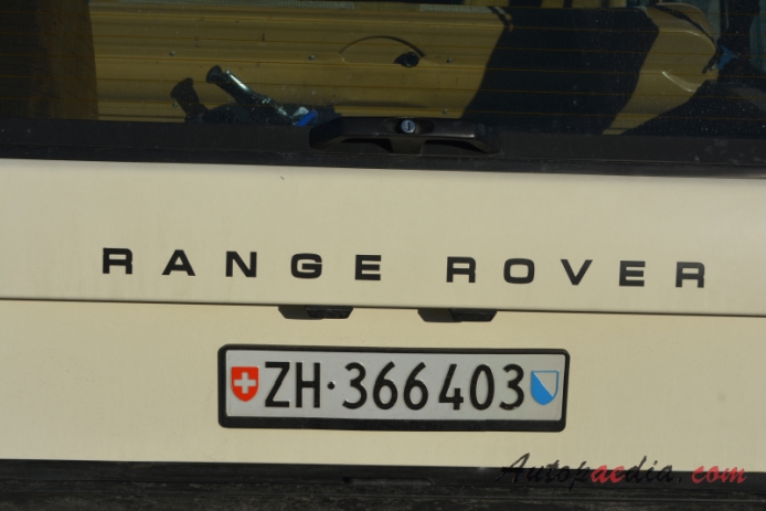 Range Rover 1. generacja (Range Rover Classic) 1970-1995 (1986-1995 SUV 5d), emblemat tył 