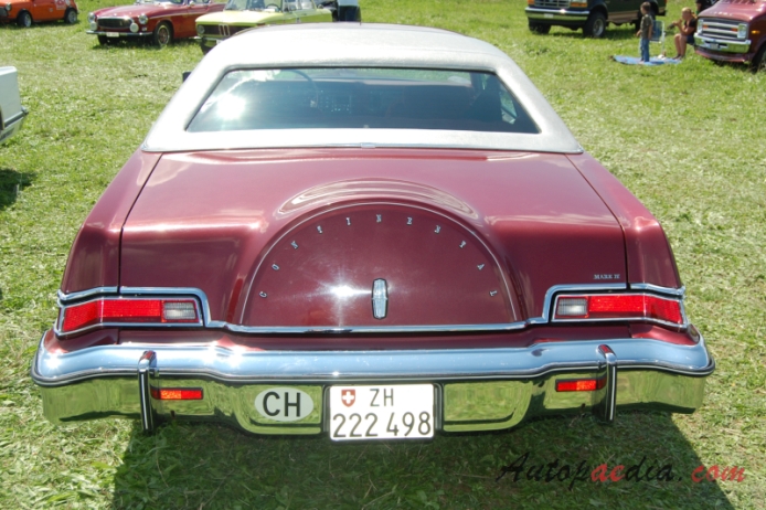 Lincoln Mark Series 5th generation 1972-1976 (1976 Designer Series Emilio Pucci Edition Continental Mark IV Coupé 2d), rear view