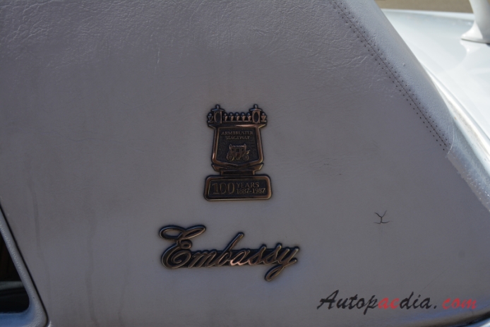 Lincoln Town Car 1st generation 1981-1989 (1988 Ambruster/Stageway Embassy stretch limousine 4d), side emblem 