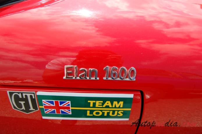 Lotus Elan 1962-1975 (1964 Lotus Elan 1600 type 26 roadster 2d), side emblem 