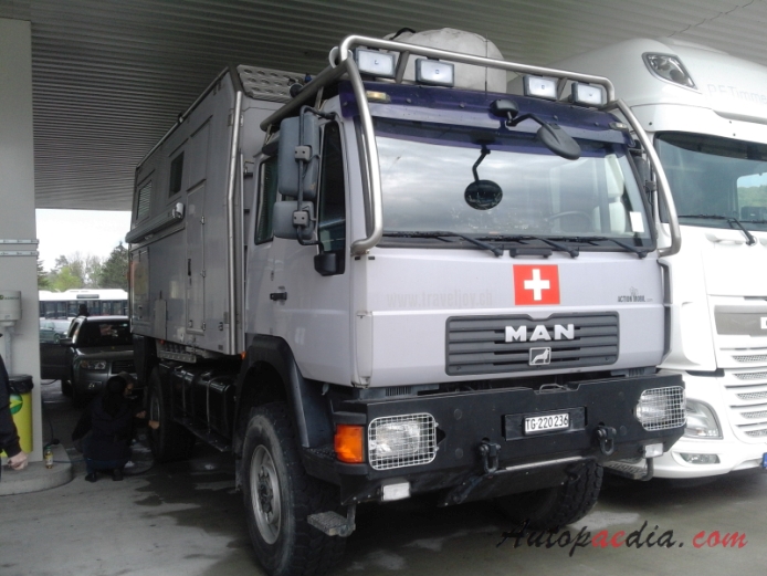 MAN F2000 Frontlenker (COE) 1994-2007 (Action Mobil Expedition vehicle), right front view