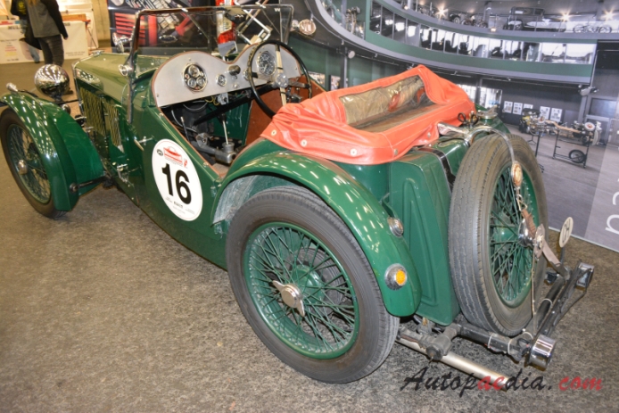 MG J-type 1922-1934 (1933 J2 Midget roadster 2d), lewy tył