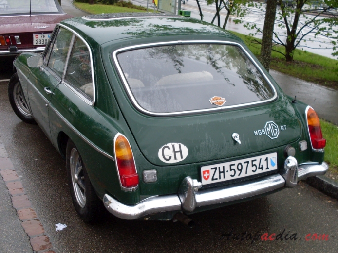 MG MGB Mk I 1963-1966 (1965-1966 GT),  left rear view