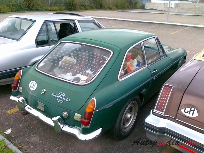 MG MGC 1967-1969 (GT), right rear view