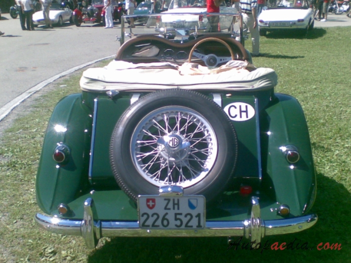MG TF 1953-1955 (roadster 2d), rear view