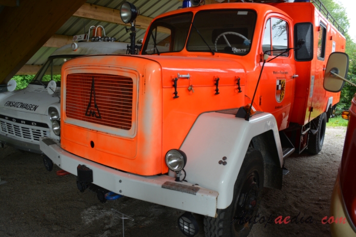 Magirus-Deutz Eckhauber 2. generacja 1953-1975 (1965 F Mercur 125 A Werk-Feuerwehr Ansbach Klöckner Humboldt Deutz wóz strażacki), lewy przód