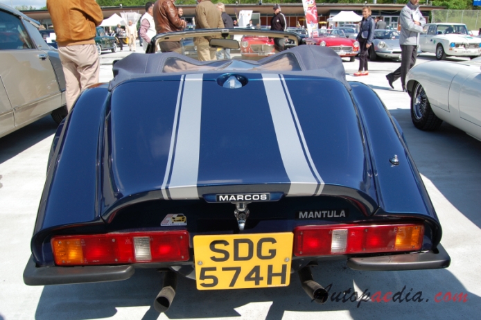 Marcos Mantula 1983-1993 (1990 3.9 V8 Spyder convertible 2d), rear view