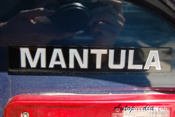 Marcos Mantula 1983-1993 (1990 3.9 V8 Spyder convertible 2d), rear emblem  