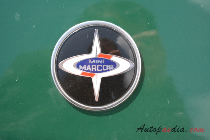 Marcos Mini 1965-1996 (1967 Mark III), rear emblem  