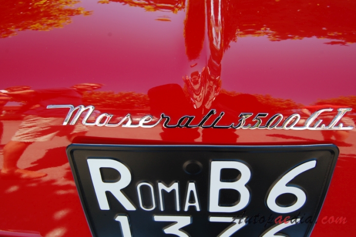 Maserati 3500 GT 1957-1964 (1957-1961 Coupé 2d), rear emblem  
