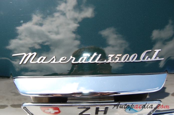 Maserati 3500 GT 1957-1964 (1960-1964 Vignale Spyder 2d), rear emblem  