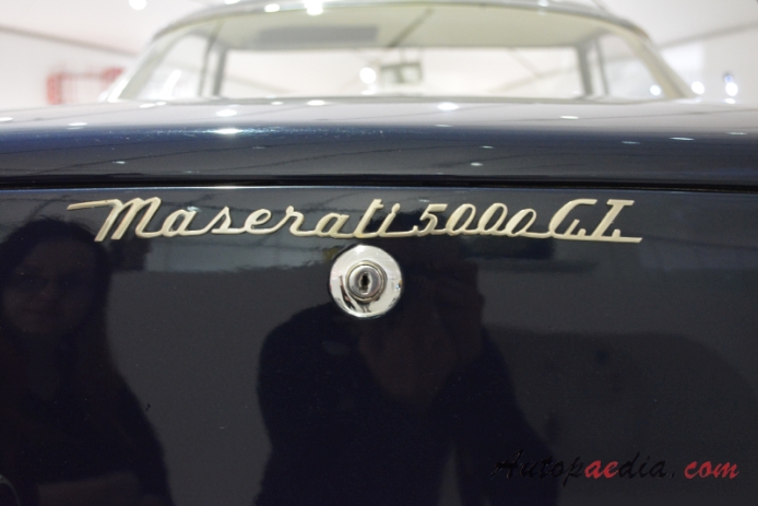 Maserati 5000 GT 1959-1965 (1959 Shah of Persia Touring Coupé 2d), rear emblem  