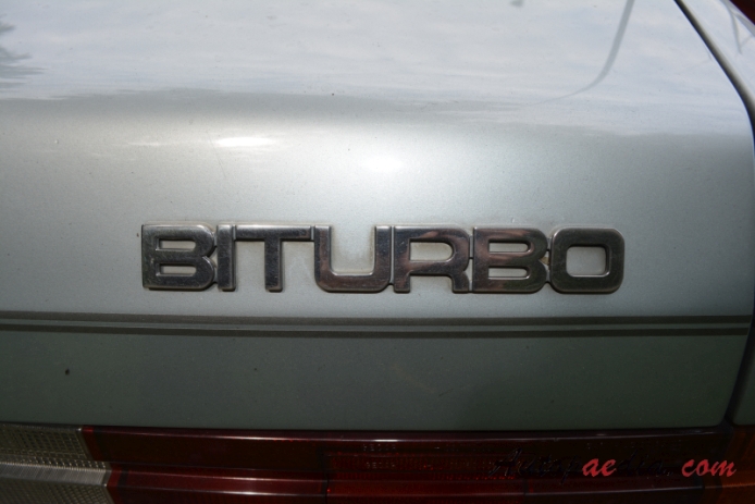 Maserati Biturbo 1981-1994 (1984-1989 Spyder 2d), emblemat tył 