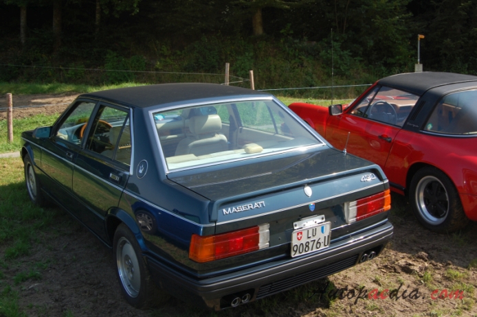 Maserati Biturbo 1981-1994 (1987-1990 430 sedan 4d),  left rear view