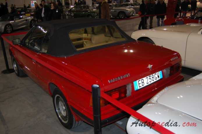 Maserati Biturbo 1981-1994 (1987 2.5L Spyder 2d),  left rear view