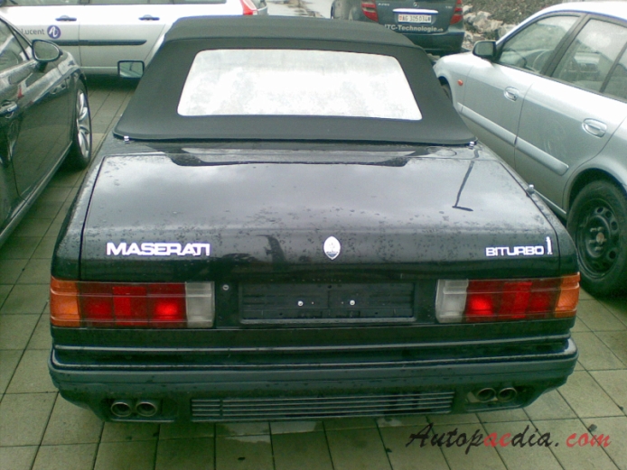 Maserati Biturbo 1981-1994 (1989-1992 Spyder i 2d), rear view