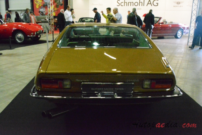 Maserati Ghibli I 1966-1973 (1968 4.7L Coupé), rear view