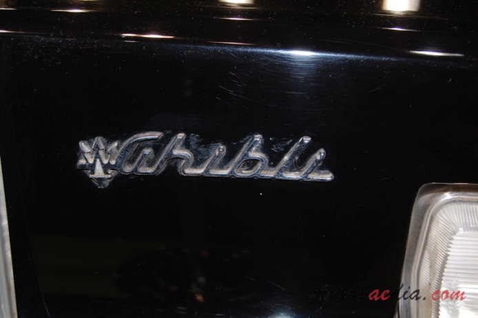 Maserati Ghibli I 1966-1973 (Coupé), rear emblem  