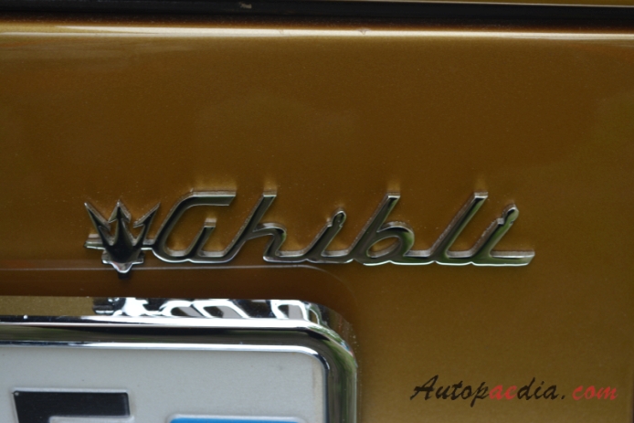 Maserati Ghibli I 1966-1973 (Coupé), emblemat tył 