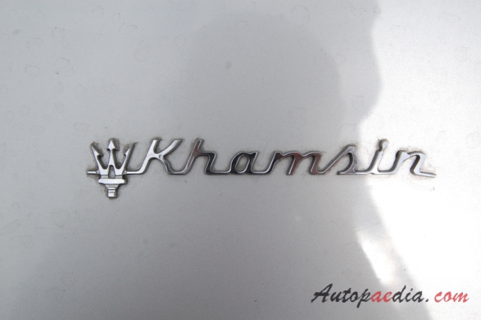 Maserati Khamsin 1974-1982 (1977-1982 Coupé 3d), rear emblem  