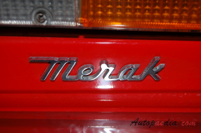 Maserati Merak 1972-1983 (1976 3.0L), rear emblem  