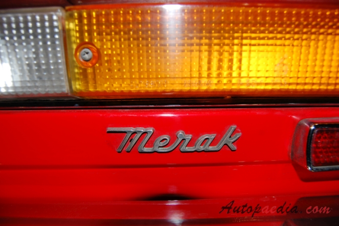 Maserati Merak 1972-1983 (1976 3.0L), rear emblem  