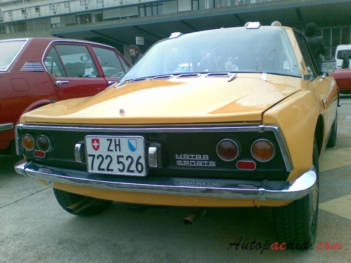 Matra 530 1967-1973 (1970-1973 M530LX), tył