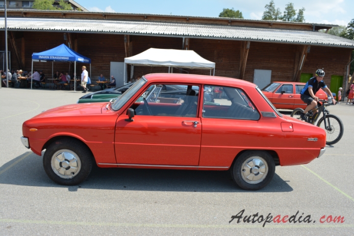 Mazda 1000 1967-1977 (1973 FA2 sedan 2d), left side view