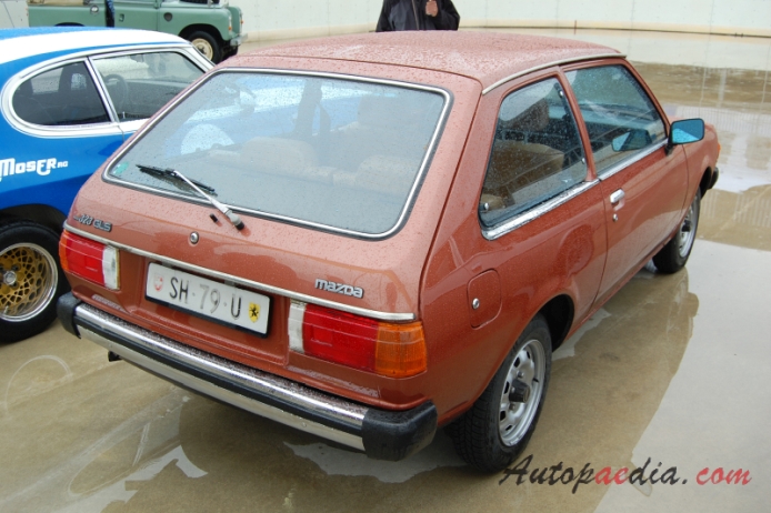 Mazda 323 3rd generation (AP) 1977-1980 (1979-1980 GLS hatchback 3d), right rear view