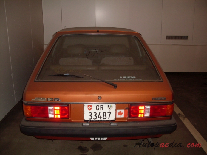 Mazda 323 4th generation (BD) 1980-1984 (hatchback 3d), rear view
