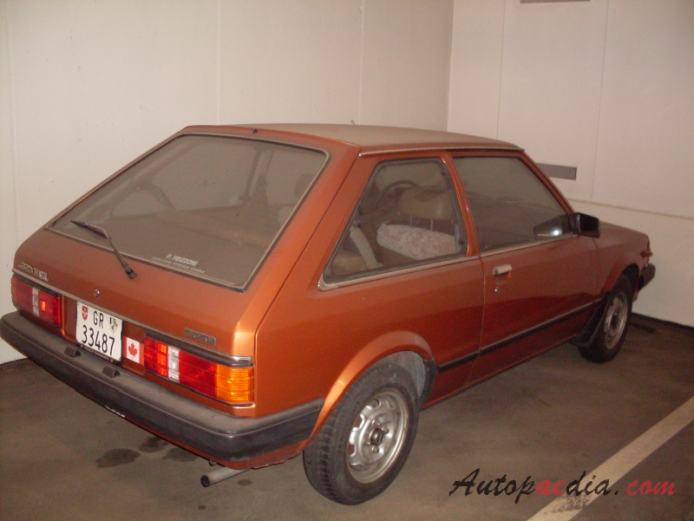 Mazda 323 4th generation (BD) 1980-1984 (hatchback 3d), right rear view