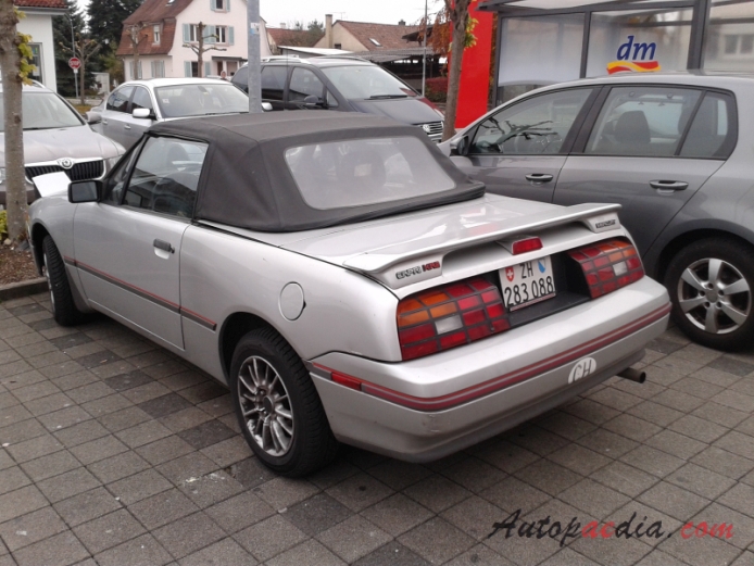 Mercury Capri 3rd generation 1991-1994 (1992 SC XR2 cabriolet 2d),  left rear view