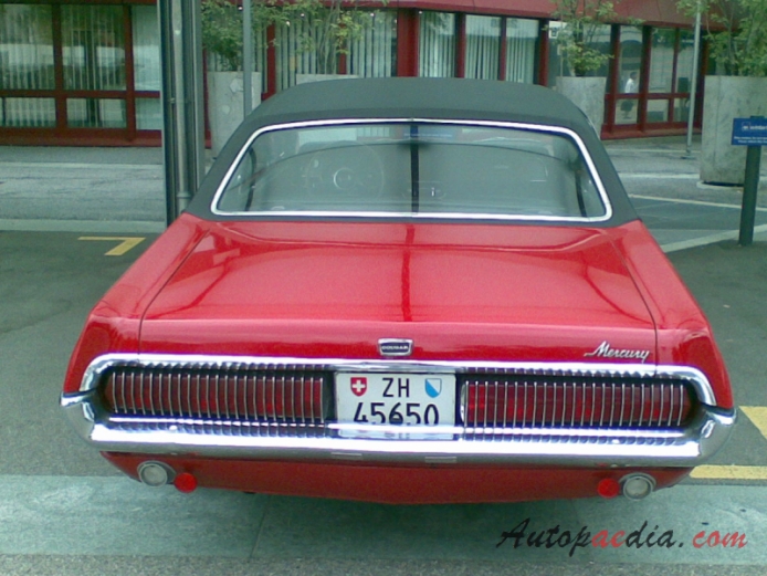 Mercury Cougar 1. generacja 1967-1970 (1967 hardtop Coupé 2d), tył