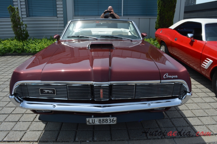 Mercury Cougar 1st generation 1967-1970 (1969 390 convertible 2d), front view